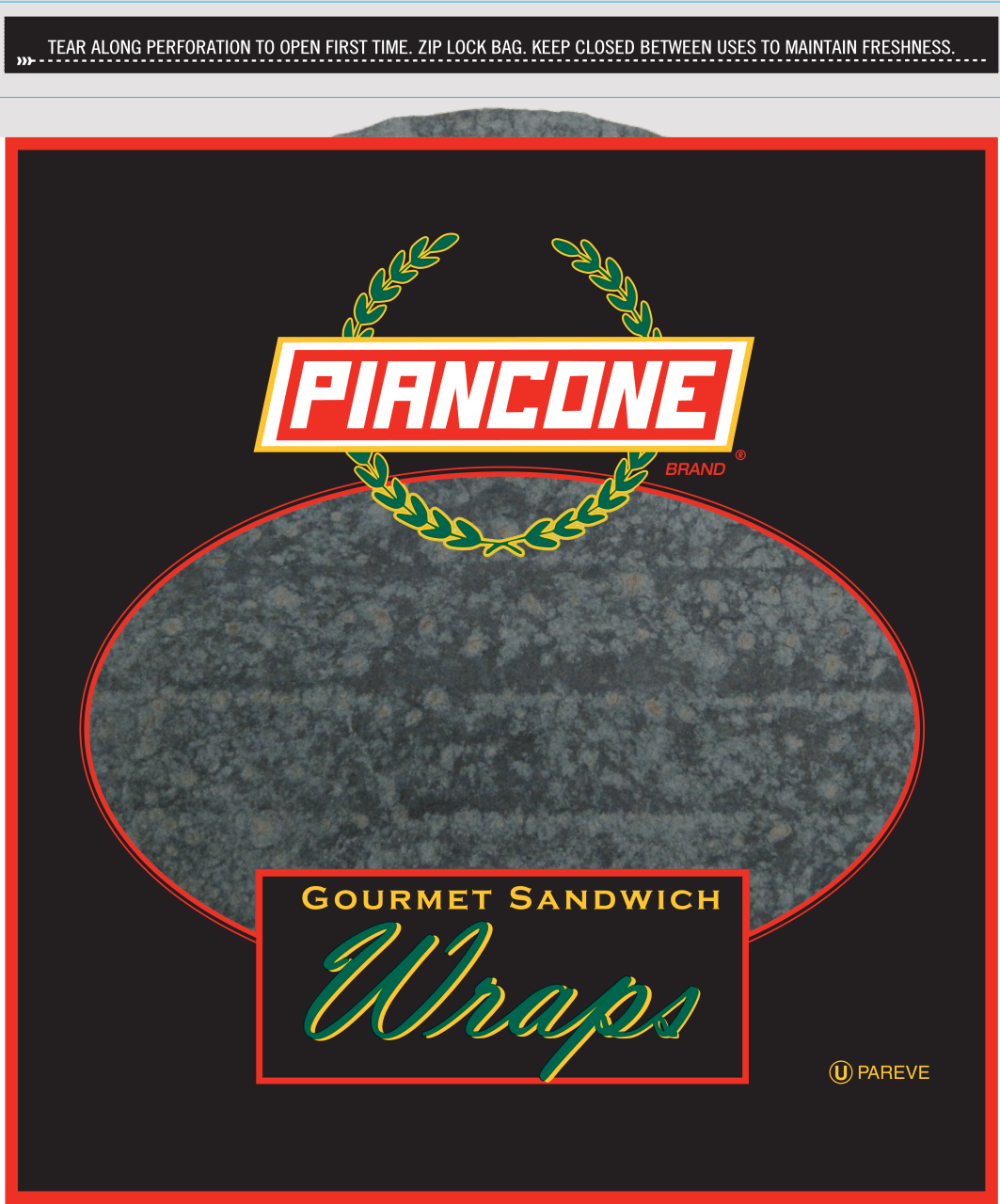 Piancone Black Bean Wraps 12" Item 51458