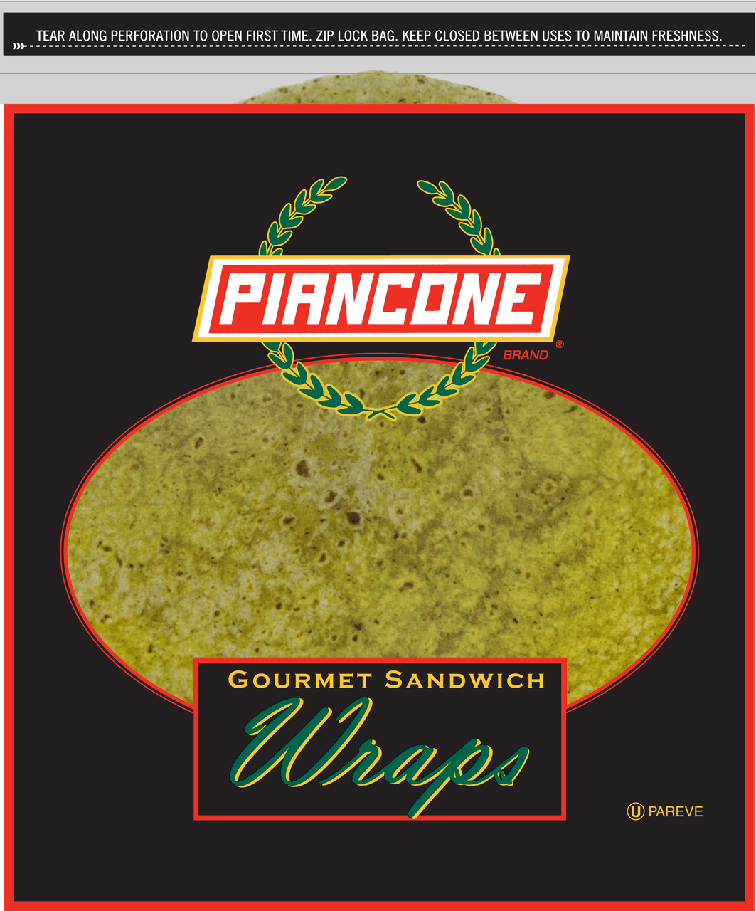 Piancone Jalapeno Cheese Wrap 12"
